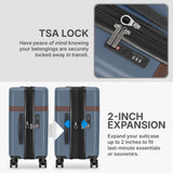 U.S. Traveler Vista Way 3 - Piece Travel Set, 21 - Inch Carry - on Hardside with TSA Lock, 18 - Inch Travel Backpack with Laptop Sleeve, Toiletry Bag, Navy