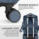 U.S. Traveler Vista Way 3 - Piece Travel Set, 21 - Inch Carry - on Hardside with TSA Lock, 18 - Inch Travel Backpack with Laptop Sleeve, Toiletry Bag, Navy