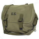 U.S. WW2 M1936 Musette Bag w/Shoulder Strap,WWII Shoulder Messenger Bag, Vintage Tactical Bags Military Crossbody Haversack (Green)