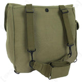 U.S. WW2 M1936 Musette Bag w/Shoulder Strap,WWII Shoulder Messenger Bag, Vintage Tactical Bags Military Crossbody Haversack (Green)