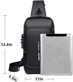 USB Charging Sport Sling Anti - theft Shoulder Bag, Anti Theft Sling Bag, Waterproof Shoulder Backpack, Sports Crossbody Bag
