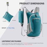 Uselike 10L Small Hiking Backpack Travel Daypack Lightweight Packable Back Pack for Women Men(Teal Blue)
