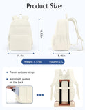 Uselike Travel Backpack for Women, 15.6 Inch Laptop Backpack, Quilted College Bookbag, Cute Work Backpacks, Water Resistant