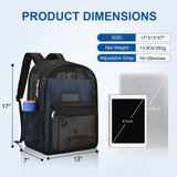 USPECLARE Heavy Mesh Backpack with Rain Cover,See Through Mesh Backpack for School,Beach,Gym,Swimming Equipment,Outdoor Sports