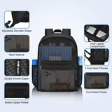 USPECLARE Heavy Mesh Backpack with Rain Cover,See Through Mesh Backpack for School,Beach,Gym,Swimming Equipment,Outdoor Sports