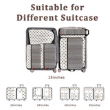 U+U 6 Set Compression Packing Cubes - Ultralight Travel Organizers with Laundry Bag, Space - Saving Suitcase Organizer, Expandable Packing Cubes for Travel, Business Trip and Family Vacation (Polka Dot)