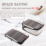 U+U 6 Set Compression Packing Cubes - Ultralight Travel Organizers with Laundry Bag, Space - Saving Suitcase Organizer, Expandable Packing Cubes for Travel, Business Trip and Family Vacation (Polka Dot)