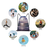 UYBjgsKJIF Drawstring Backpack Water Resistant String Bag Atlantic Ocean Sports Sackpack Gym Sack for Men Women