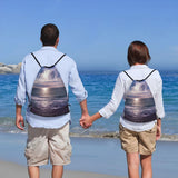 UYBjgsKJIF Drawstring Backpack Water Resistant String Bag Atlantic Ocean Sports Sackpack Gym Sack for Men Women