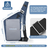 VADOO Sling Bag - Anti - theft Crossbody Shoulder Bag for Men and Women (Navy Blue)