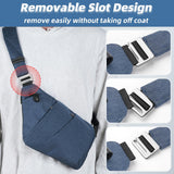 VADOO Sling Bag - Anti - theft Crossbody Shoulder Bag for Men and Women (Navy Blue)