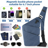 VADOO Sling Bag - Anti - theft Crossbody Shoulder Bag for Men and Women (Navy Blue)