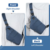 VADOO Sling Bag - Anti - theft Crossbody Shoulder Bag for Men and Women (Navy Blue)