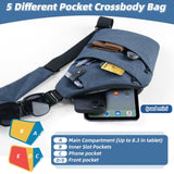 VADOO Sling Bag - Anti - theft Crossbody Shoulder Bag for Men and Women (Navy Blue)