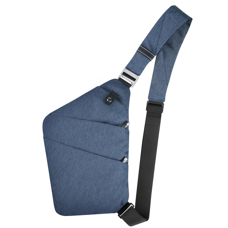 VADOO Sling Bag - Anti - theft Crossbody Shoulder Bag for Men and Women (Navy Blue)