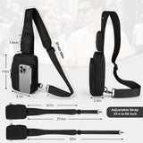 VADOO Sling Bag, Crossbody Bag with Zipper Lock, RFID Blocking & Water Resistant for Men and Women