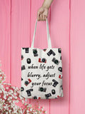 VAMSII When Life Gets Blurry Adjust Your Focus Photography Tote Bag Photographer Gifts Camera Themed Bag Camera Lover Gifts (your focus tote)