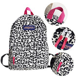 Van Caro Leopard Print Backpack Large College Backpack Casual Bookbag Laptop Backpack Computer Bag Travel Daypack for Women Men,Zebra - Stripe(No Pendant)