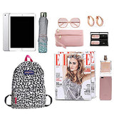 Van Caro Leopard Print Backpack Large College Backpack Casual Bookbag Laptop Backpack Computer Bag Travel Daypack for Women Men,Zebra - Stripe(No Pendant)