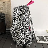 Van Caro Leopard Print Backpack Large College Backpack Casual Bookbag Laptop Backpack Computer Bag Travel Daypack for Women Men,Zebra - Stripe(No Pendant)