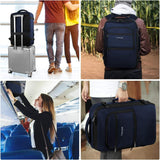 Vancropak 35L Traveling Backpack, Airplane Approved Travel Carry on Bag hand luggage, Water Resistant Lightweight Luggage Suitcase Backpack Overnight Weekender Business Daypack Bag for Men Women, Blue