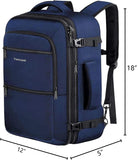 Vancropak 35L Traveling Backpack, Airplane Approved Travel Carry on Bag hand luggage, Water Resistant Lightweight Luggage Suitcase Backpack Overnight Weekender Business Daypack Bag for Men Women, Blue