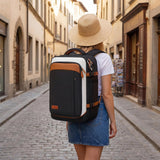Vancropak 40L Carry On Travel Backpack for Men & Women, Expandable Flight Approved Weekender Backpack with 3 Packing Cubes, Water - Resistant Anti - Theft Laptop Backpack, Lightweight Business Travel Bag