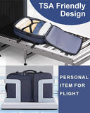 Vancropak Personal Item Backpack for Airlines, Expandable Travel Backpack with 3 Packing Cubes, TSA Flight Approved Carry on Travel Bag, Large Water Resistant Luggage Suitcase bag for Men Women, Blue