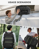 Vancropak Travel Personal Item Backpack for Spirit Airlines with Shoe Compartment Removable, 18x14x8 TSA Approved Underseat Carry on Backpack, Large Luggage Suitcase Bag Fit 17.3" Laptop, Black