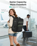 Vancropak Travel Personal Item Backpack for Spirit Airlines with Shoe Compartment Removable, 18x14x8 TSA Approved Underseat Carry on Backpack, Large Luggage Suitcase Bag Fit 17.3" Laptop, Black
