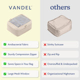 Vandel Space - Saving Compression Packing Cubes for Women, Men, Compressible Carry On Suit Case Organizer Luggage Packing Cubes for Travel Organizer Bags for Luggage and Backpacks, Suitcase Cube