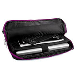 Vangoddy El Prado 3-in-1 10" 12 inch Laptop Messenger Bag Backpack (Purple Black)