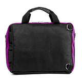 Vangoddy El Prado 3-in-1 10" 12 inch Laptop Messenger Bag Backpack (Purple Black)