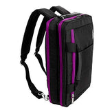 Vangoddy El Prado 3-in-1 10" 12 inch Laptop Messenger Bag Backpack (Purple Black)