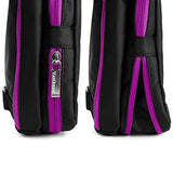 Vangoddy El Prado 3-in-1 10" 12 inch Laptop Messenger Bag Backpack (Purple Black)