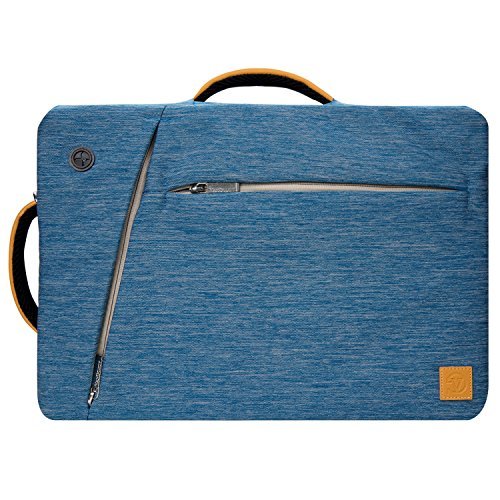 Vangoddy Slate 17-17.3 inch 3-in-1 Universal Convertible Laptop Bag, Backpack Messenger Shoulder Briefcase for Work Travel Office and Daily Commute, Blue