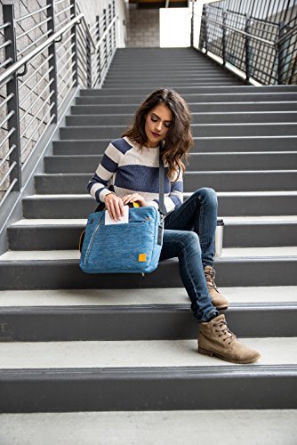 Vangoddy Slate 17-17.3 inch 3-in-1 Universal Convertible Laptop Bag, Backpack Messenger Shoulder Briefcase for Work Travel Office and Daily Commute, Blue