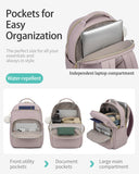 VANKANY Cute Laptop Backpack Women for College, Fashion Teen Girl School Backpack Adult Bookbag for Work Office Nurse Highschool Bag, Light Purple