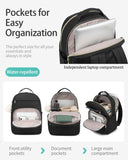 VANKANY Laptop Backpack Women, Aesthetic Highschool Backpack for Girls Cute Black Backpack for College Students Nursing Commuter Work Travel
