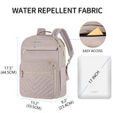 VANKEAN 17.3 Inch Laptop Backpack for Women Work Laptop Bag Fashion with USB Port, Waterproof Backpacks Stylish Travel Bags Casual Daypacks for College, Business, Light Dusty Pink