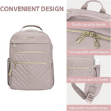 VANKEAN 17.3 Inch Laptop Backpack for Women Work Laptop Bag Fashion with USB Port, Waterproof Backpacks Stylish Travel Bags Casual Daypacks for College, Business, Light Dusty Pink