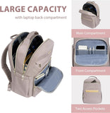 VANKEAN 17.3 Inch Laptop Backpack for Women Work Laptop Bag Fashion with USB Port, Waterproof Backpacks Stylish Travel Bags Casual Daypacks for College, Business, Light Dusty Pink
