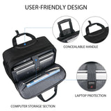 VANKEAN 17.3 Inch Rolling Laptop Bag, Waterproof Overnight Rolling Bags, Laptop Bags for Travel/Work/Business, Stylish Carry on Briefcase, Black