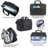 VANKEAN Laptop Briefcase Premium Laptop Case Fits Up to 17.3 Inch Business Shoulder Bag Laptop Expandable Water - Repellent Messenger Bag for Men/ Women Computer Bag for Travel/ Business/ Black