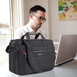 VANKEAN Laptop Briefcase Premium Laptop Case Fits Up to 17.3 Inch Business Shoulder Bag Laptop Expandable Water - Repellent Messenger Bag for Men/ Women Computer Bag for Travel/ Business/ Black