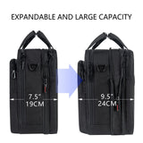 VANKEAN Laptop Briefcase Premium Laptop Case Fits Up to 17.3 Inch Business Shoulder Bag Laptop Expandable Water - Repellent Messenger Bag for Men/ Women Computer Bag for Travel/ Business/ Black