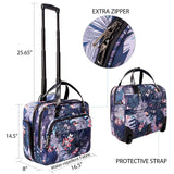 VANKEAN Rolling Laptop Case for Women, Premium Rolling Travel Bag Fits Up to 15.6 Inch Laptop Carry on Briefcase Water - Proof Overnight Computer Bags with RFID Pockets