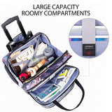 VANKEAN Rolling Laptop Case for Women, Premium Rolling Travel Bag Fits Up to 15.6 Inch Laptop Carry on Briefcase Water - Proof Overnight Computer Bags with RFID Pockets