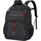 VANKEAN Travel Laptop Backpack 17.3 Inch TSA Friendly, Water-Repellent Anti Theft XL Computer Backpack with RFID Pockets College Backpacks with USB Port for Men Women Business Work Bag, Black