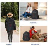 VANKEAN Travel Laptop Backpack 17.3 Inch TSA Friendly, Water-Repellent Anti Theft XL Computer Backpack with RFID Pockets College Backpacks with USB Port for Men Women Business Work Bag, Black